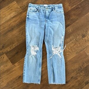 Good American Distressed Light Blue Women's Jeans size 6/28